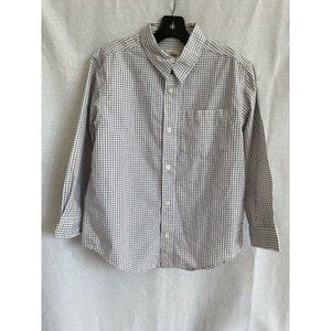 Old Navy Kid's Dress Shirt Classic Fit Long Sleeve Gray  100% Cotton Size S